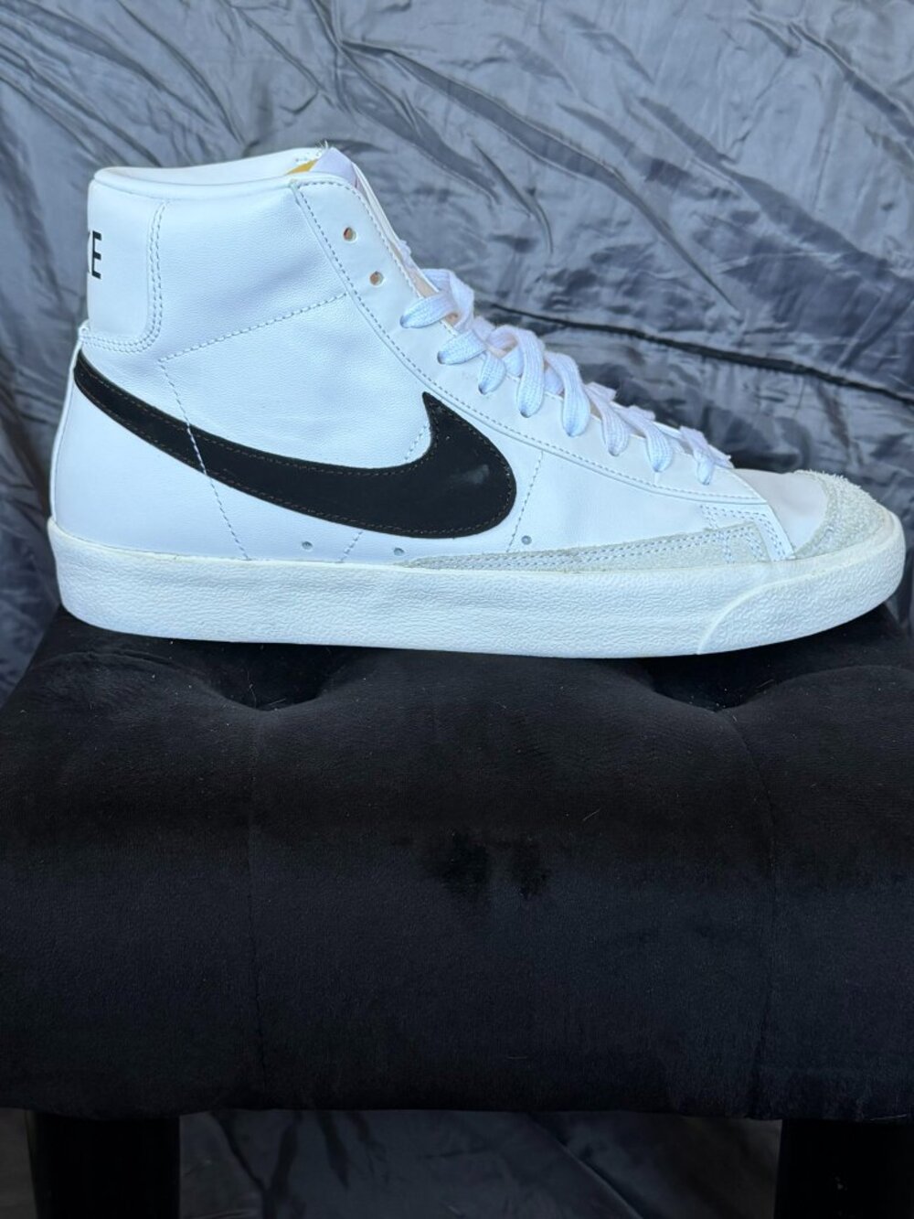Nike White & Black High-Top Sneakers - Picture 5 of 12